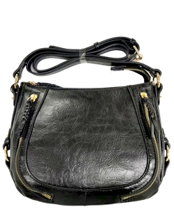 Fashion Saddle Crossbody Bag DL2678 BLACK